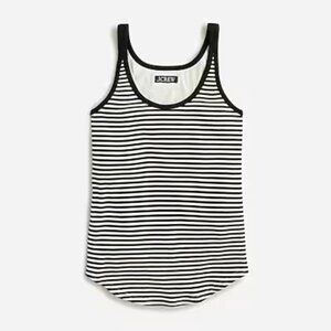 J.Crew Vintage rib shelf bra tank top in stripe, size small